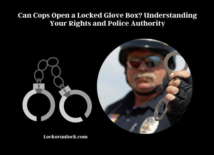 can cops open a locked glove box understanding your rights and police authority