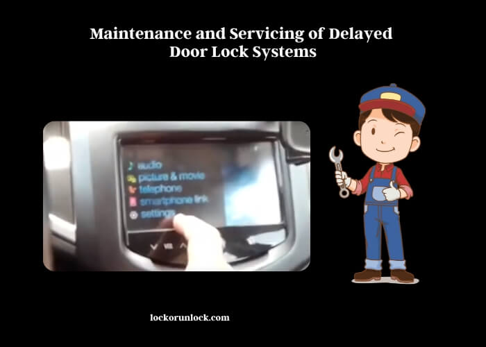 maintenance and servicing of delayed door lock systems