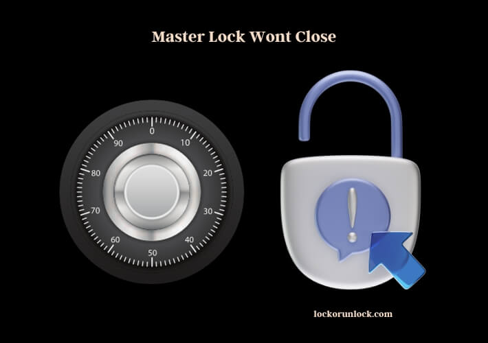 master lock wont close