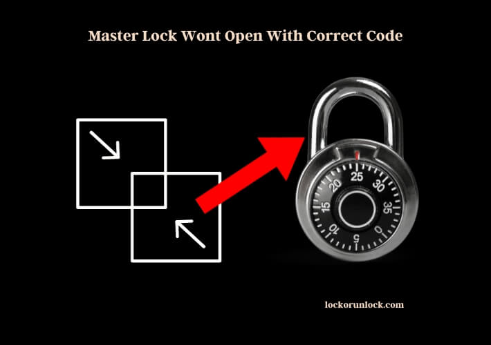 master lock wont open with correct code