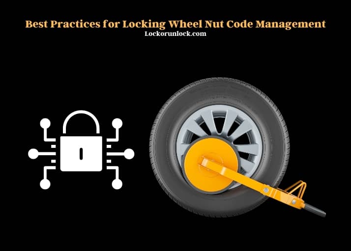 best practices for locking wheel nut code management