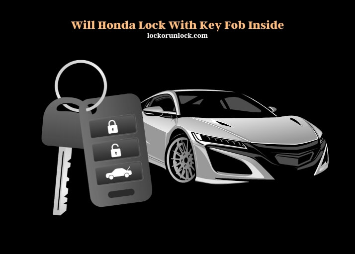 will honda lock with key fob inside